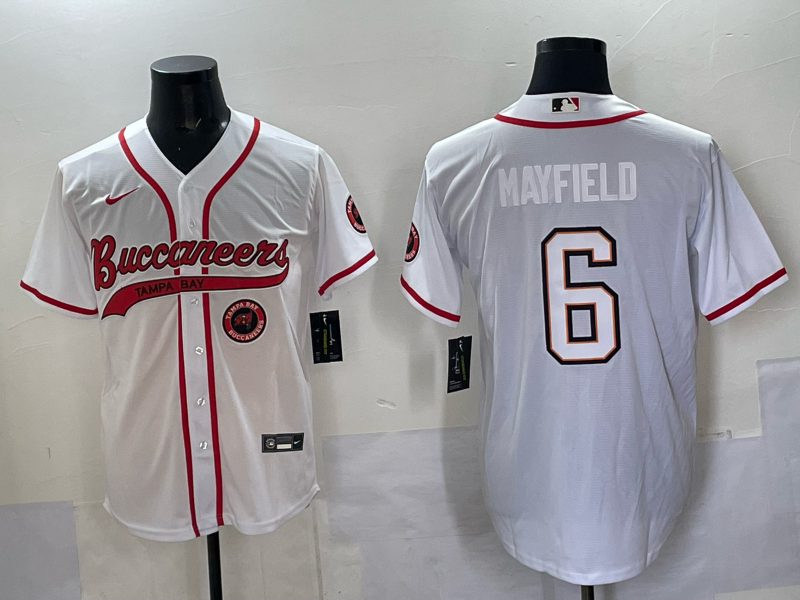 Men Tampa Bay Buccaneers #6 Mayfield white 2025 Nike NFL JERSEY 0087->tampa bay buccaneers->NFL Jersey